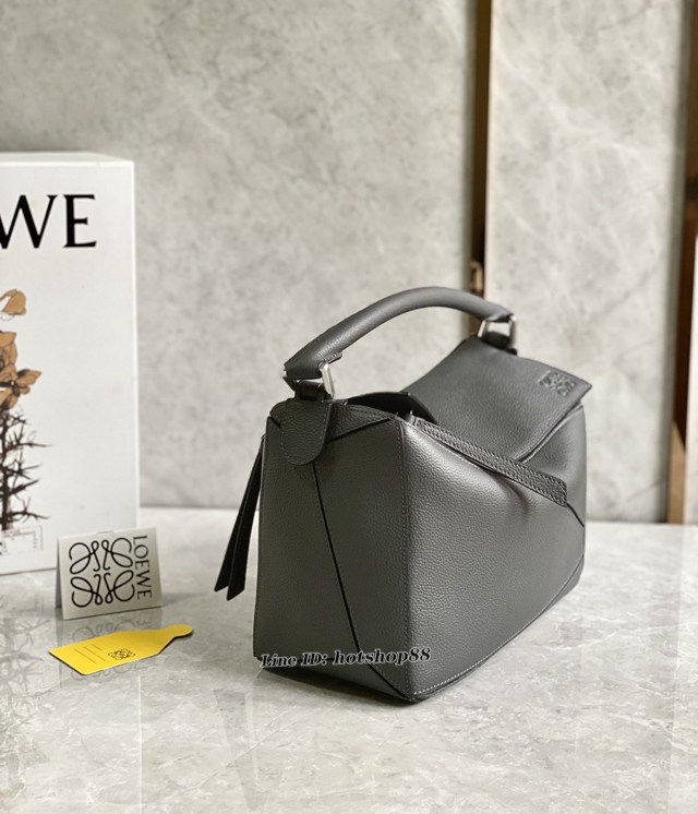 Loewe專櫃羅意威女款Puzzle系列中號拼色純色手提手拎單肩斜挎包 10171 lyw1402